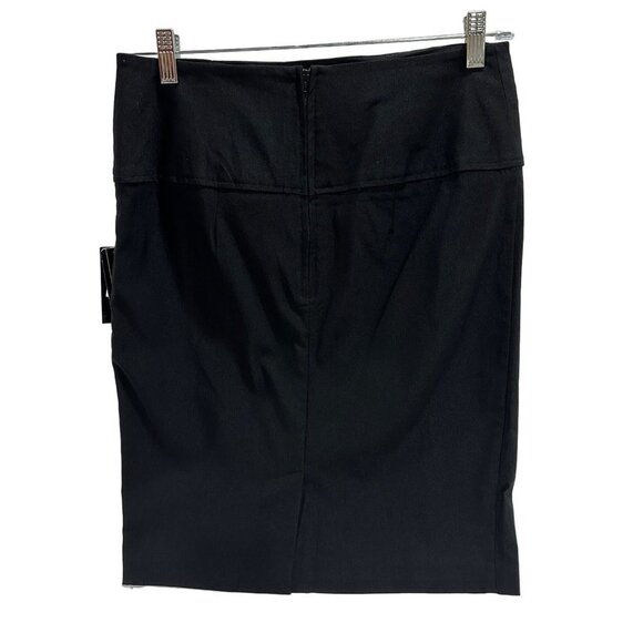 NWT BCX Juniors Stretch Skirt, Size 13 - Sleek Black‎ with Button Accents - Picture 2 of 11